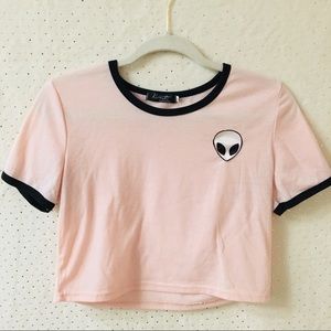 ⭐️3/$20⭐️ Pink Alien Crop Top
